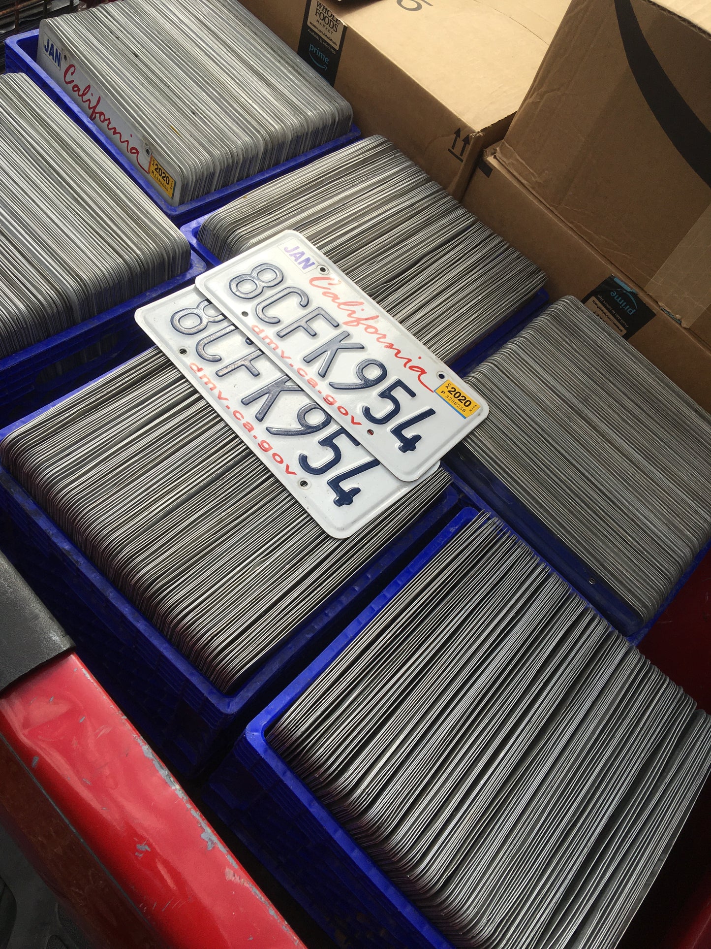 100 California License Plates